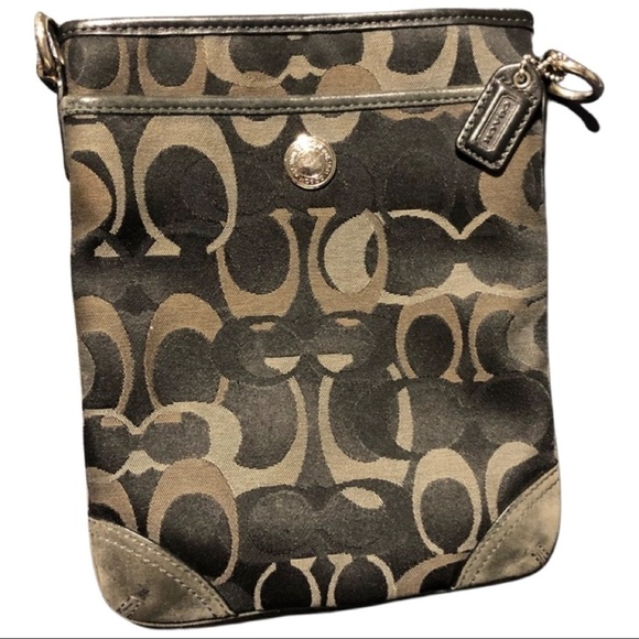 [COACH] Cross Body Black And Gray Bag - Picture 1 of 4